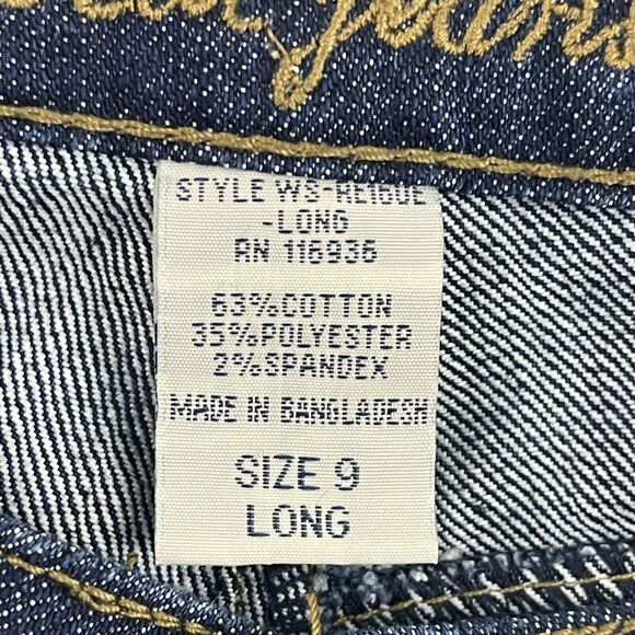 Wet Seal Jeans Womens Size 9 Blue Straight Leg Lo Rise Dark Wash Denim 28x27 - Picture 3 of 14